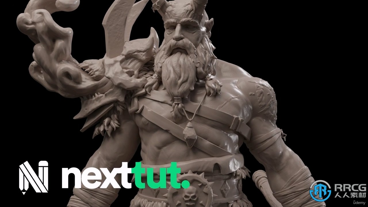 Zbrush高精度游戏角色雕刻完整制作流程视频教程