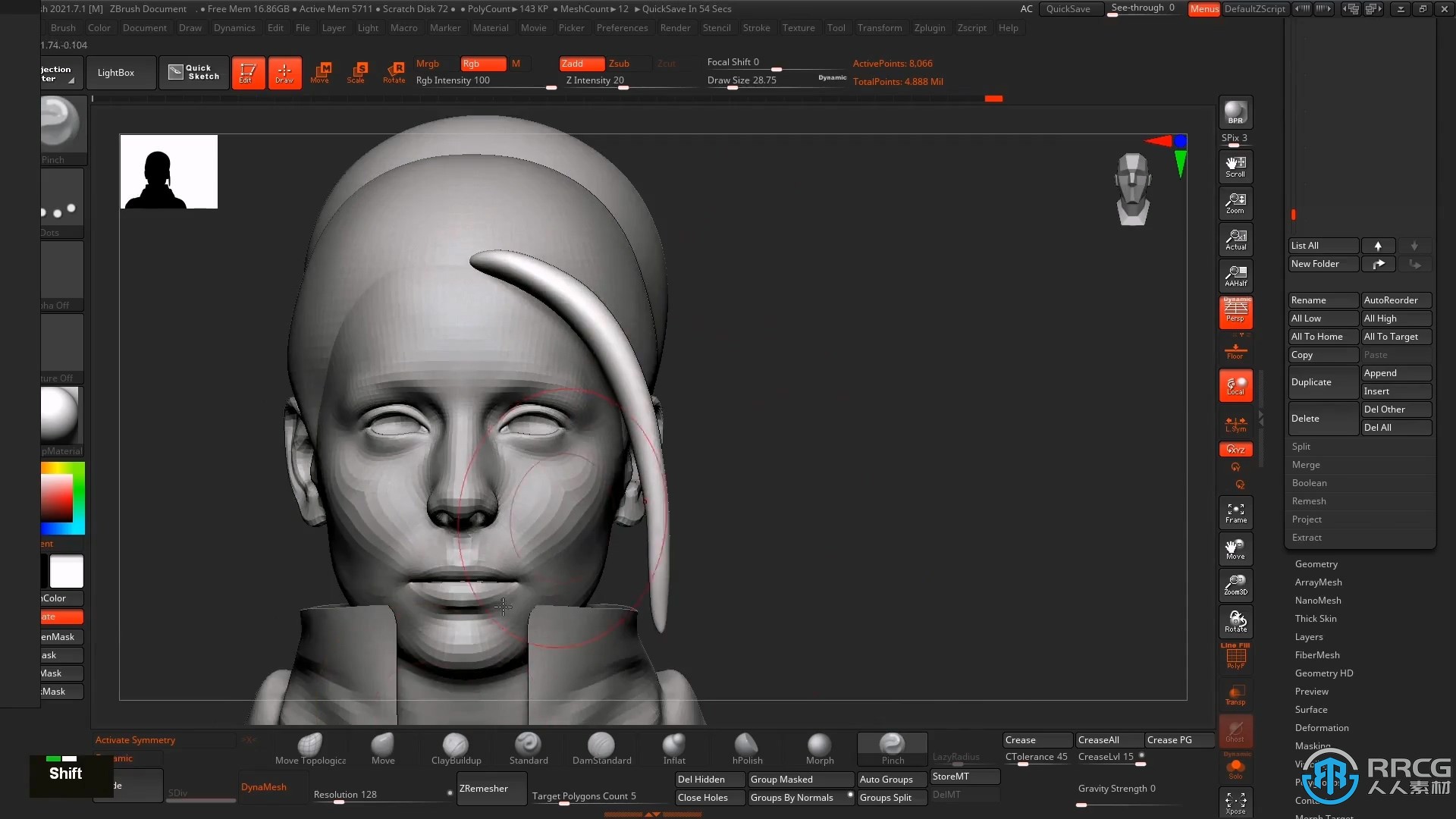 Zbrush 3A级游戏角色硬表面建模制作视频教程