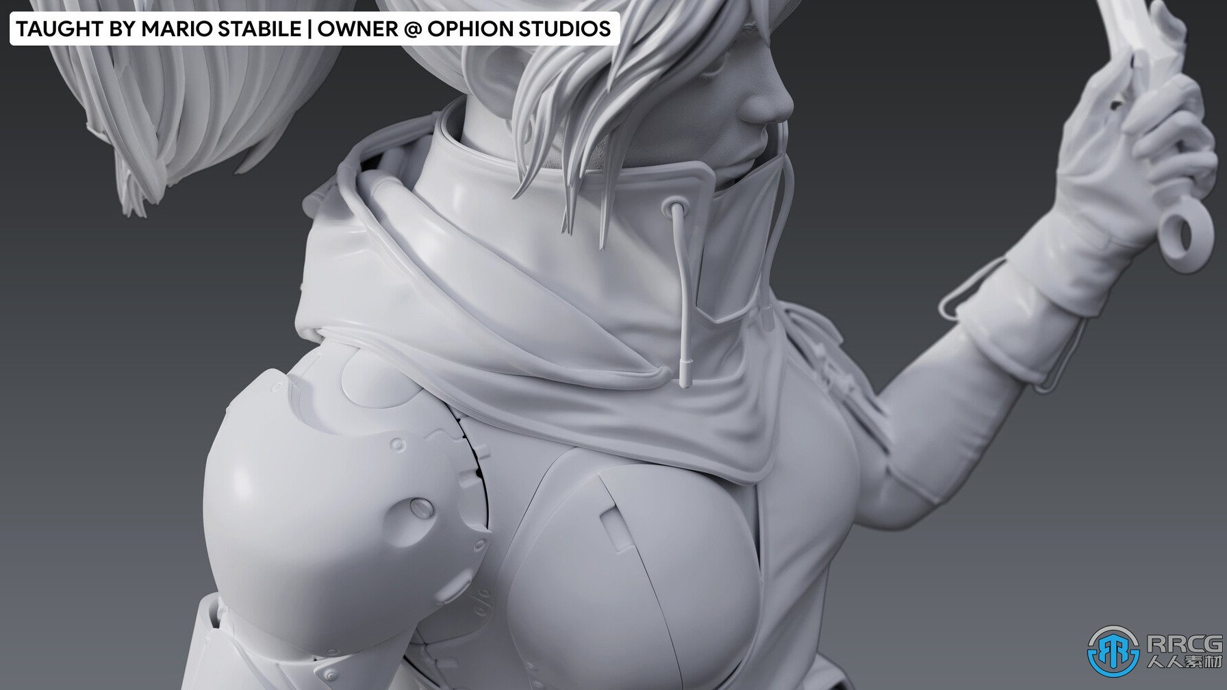 Zbrush 3A级游戏角色硬表面建模制作视频教程