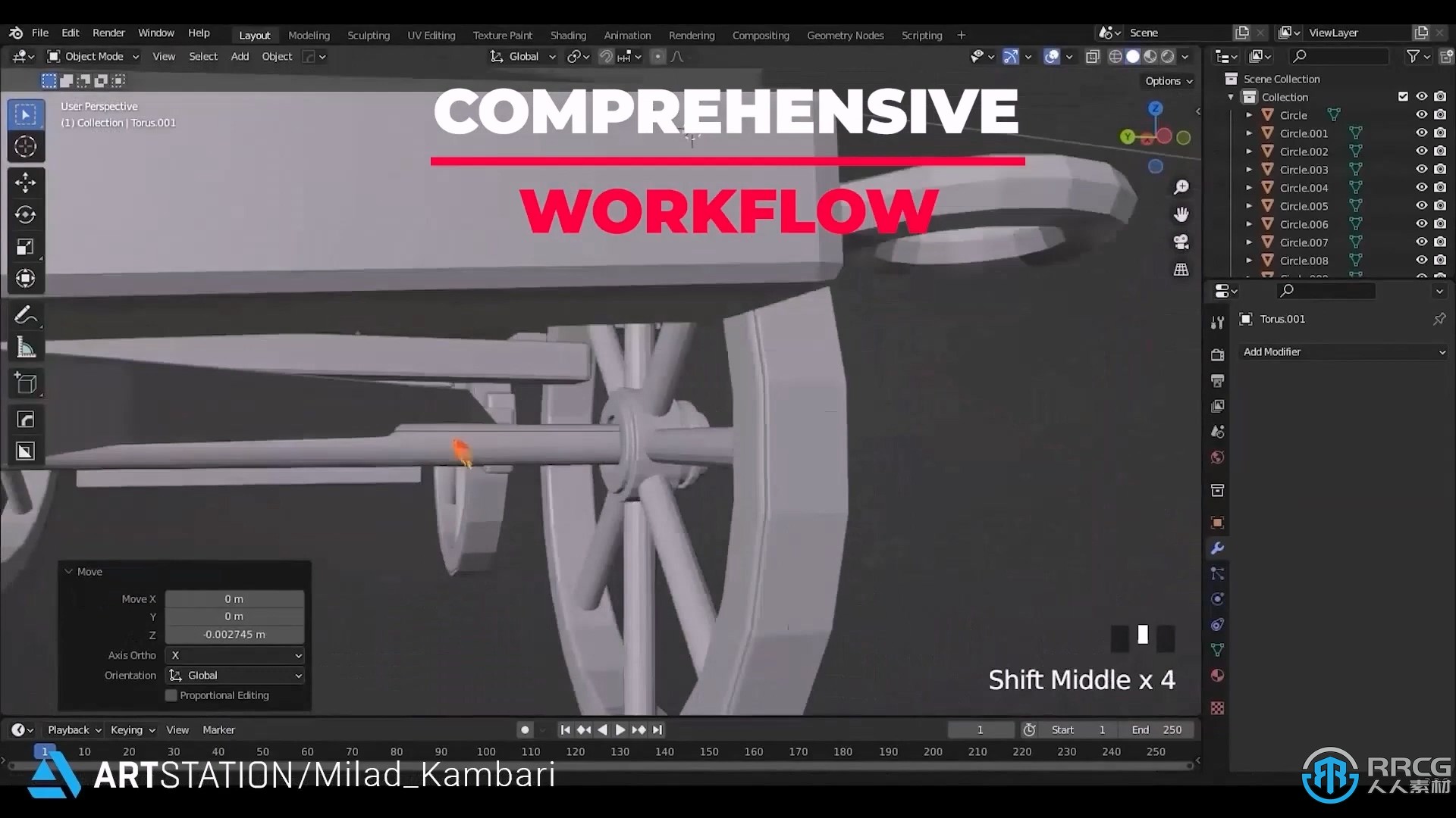 Blender老式西部马车完整制作流程视频教程