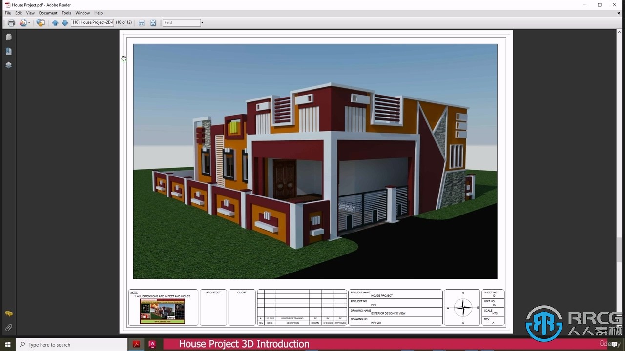 AutoCAD 2D3D智能房屋外观与室内设计训练视频教程