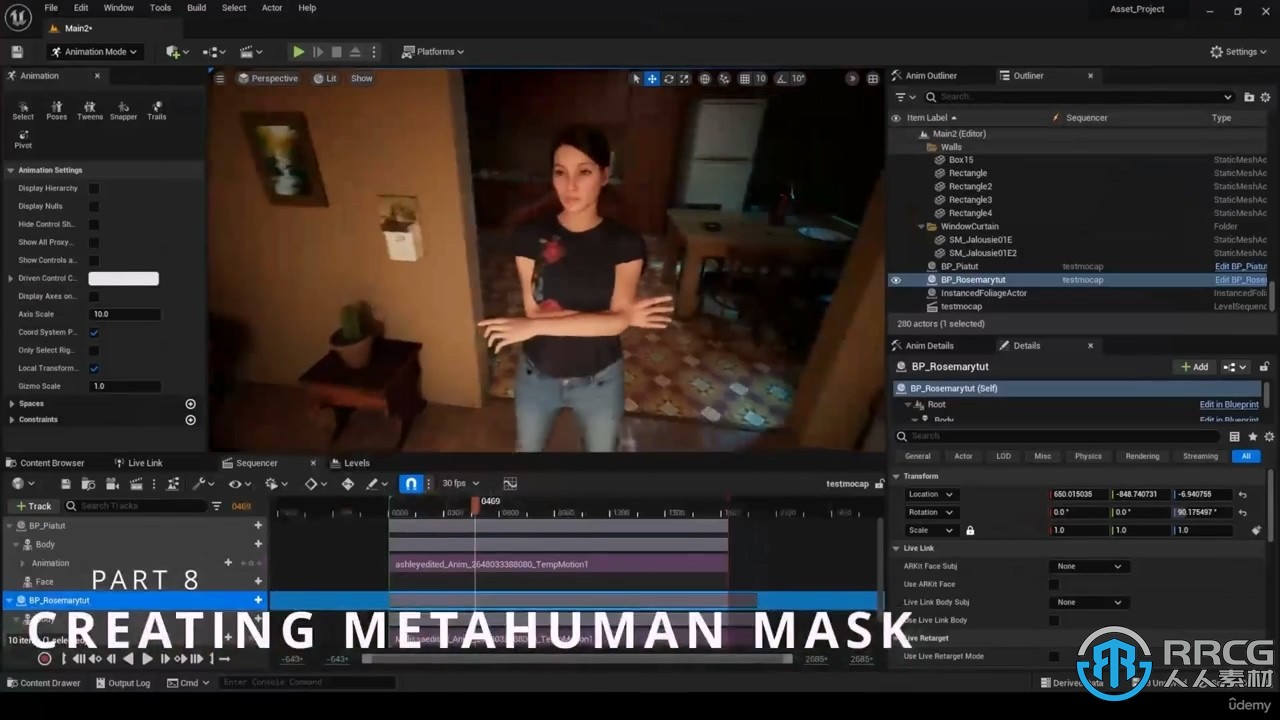 UE5.1中Metahumans制作逼真影视级CG动画训练视频教程