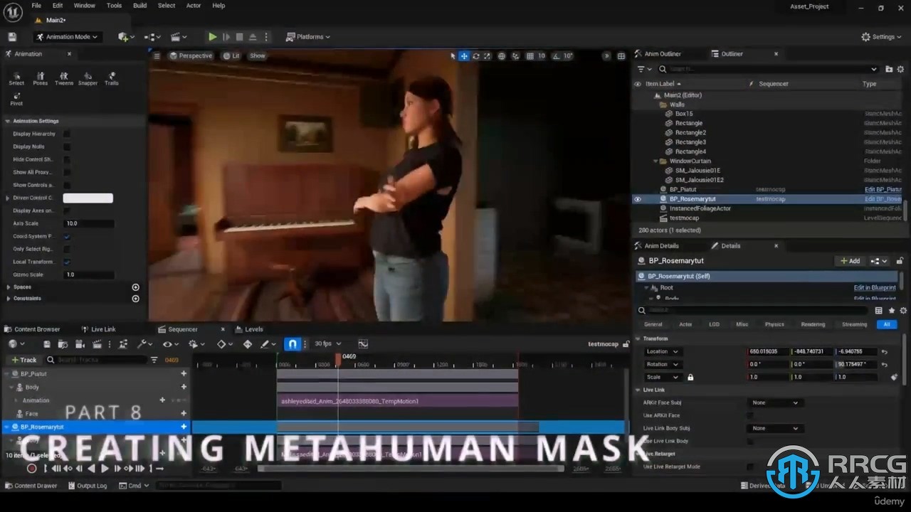 UE5.1中Metahumans制作逼真影视级CG动画训练视频教程