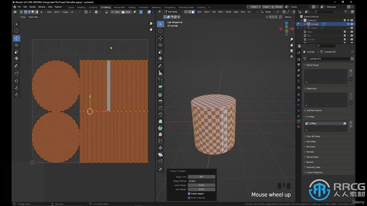 Blender 3.4狙击枪游戏武器完整建模制作视频教程