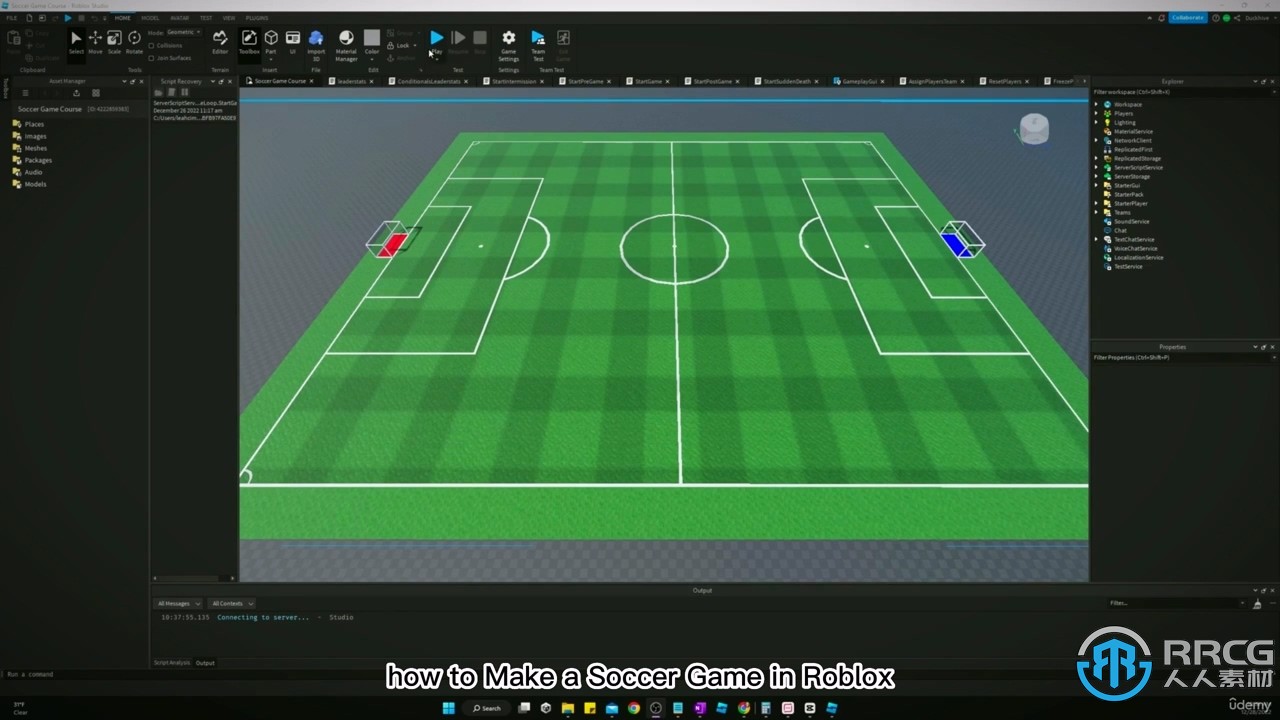Roblox Studio足球体育游戏完整实例制作视频教程