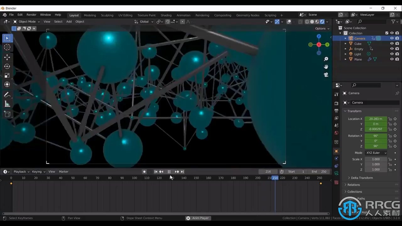 【中文字幕】Blender神经丛状几何体创意制作视频教程