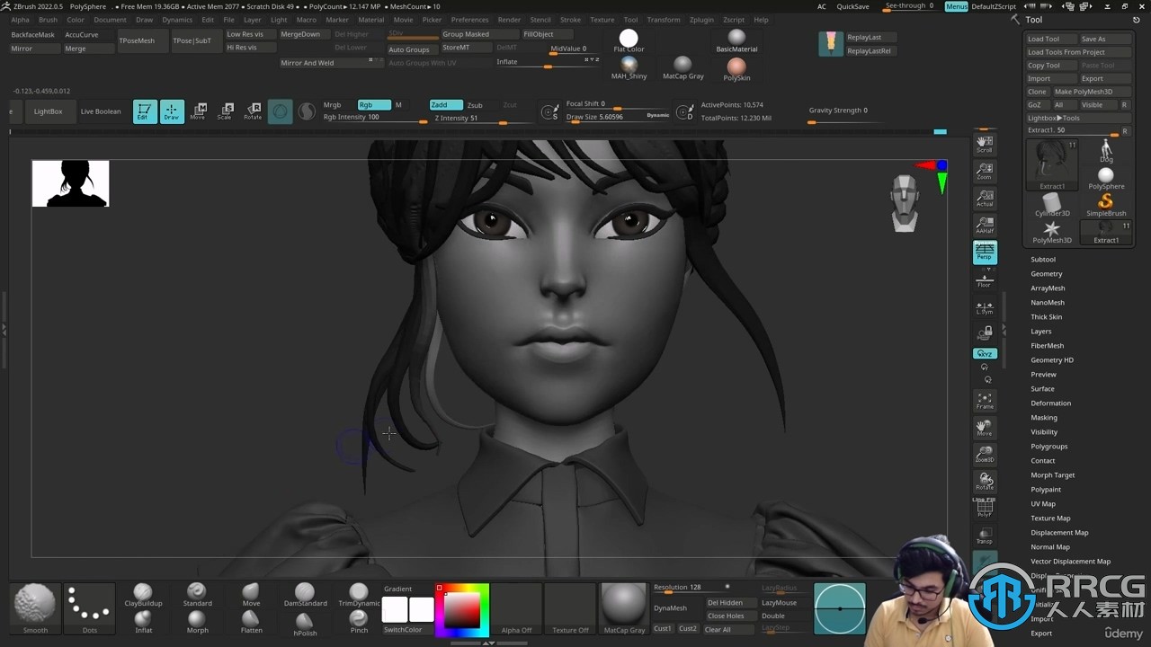 ZBrush与Marvelous Desinger舞蹈女孩完整制作流程视频教程