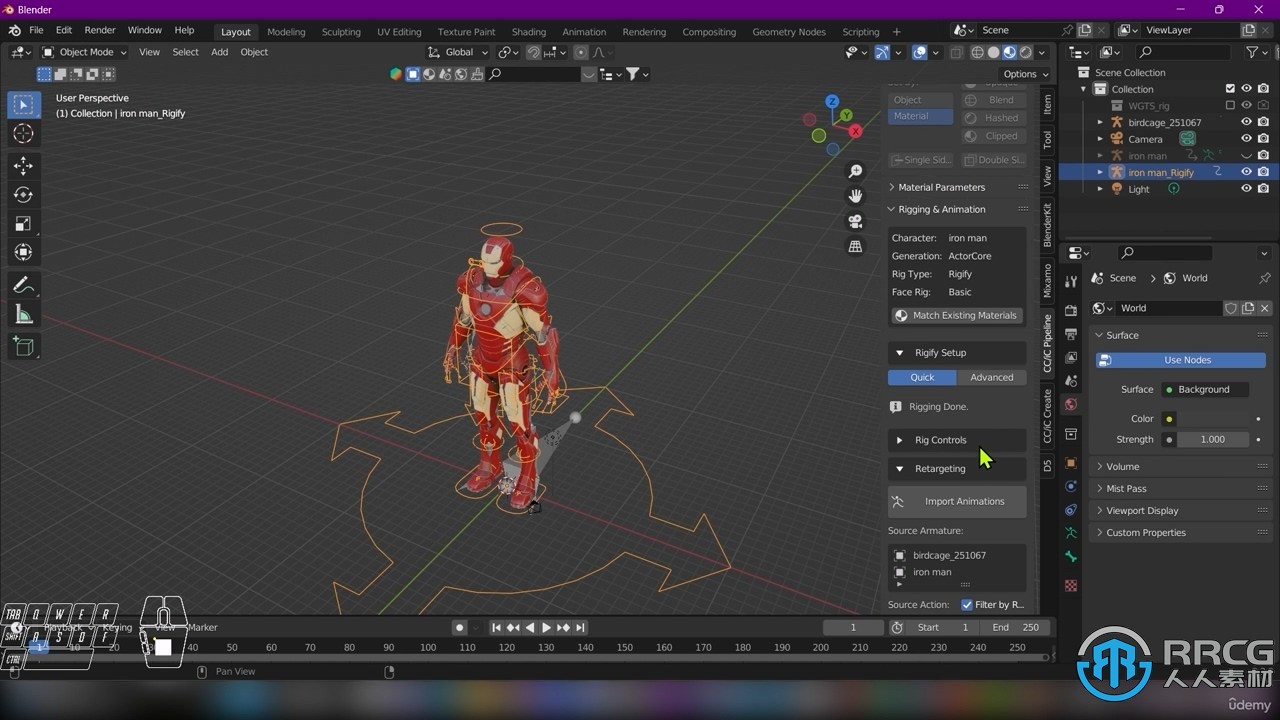 Blender与D5 Render角色绑定与渲染技术视频教程