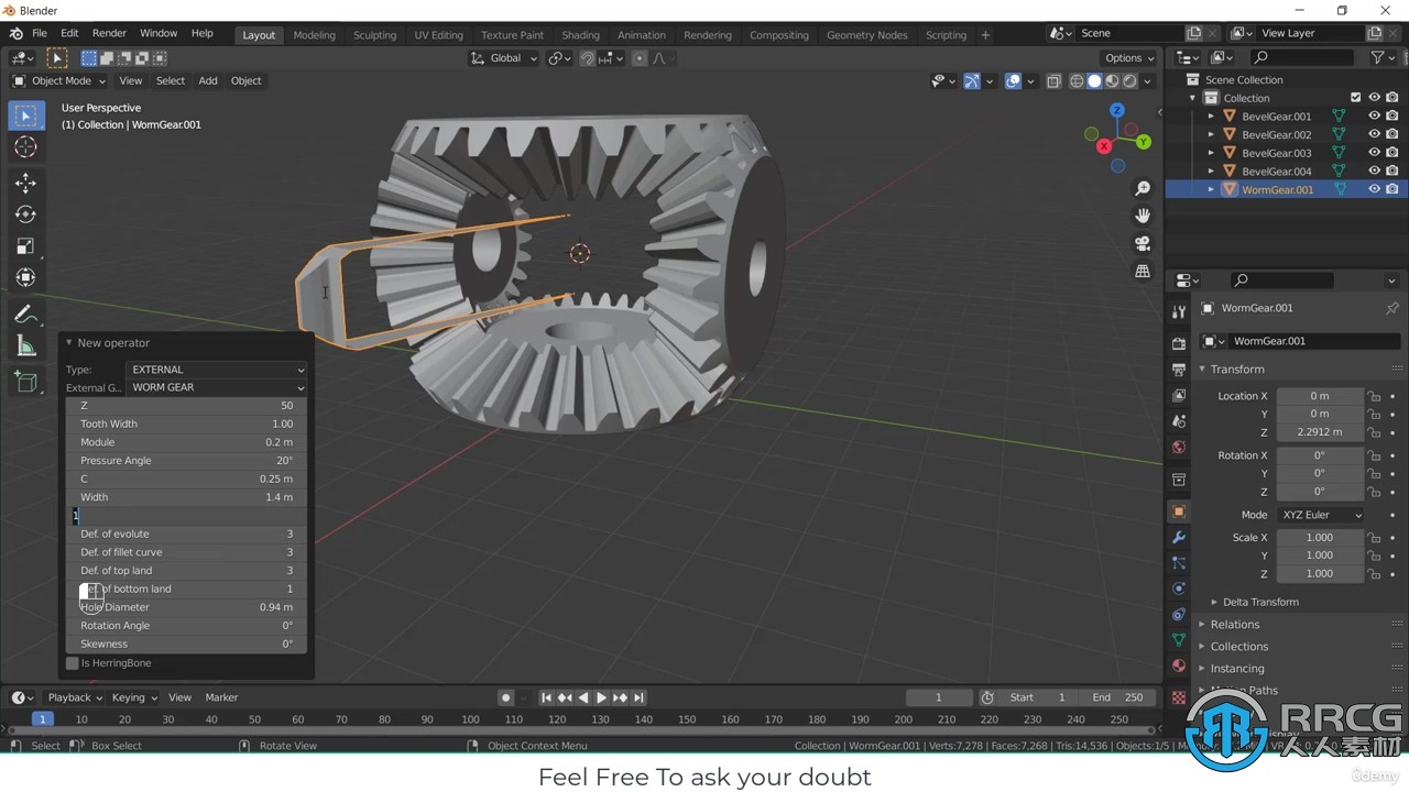 Blender齿轮动画完整实例制作视频教程