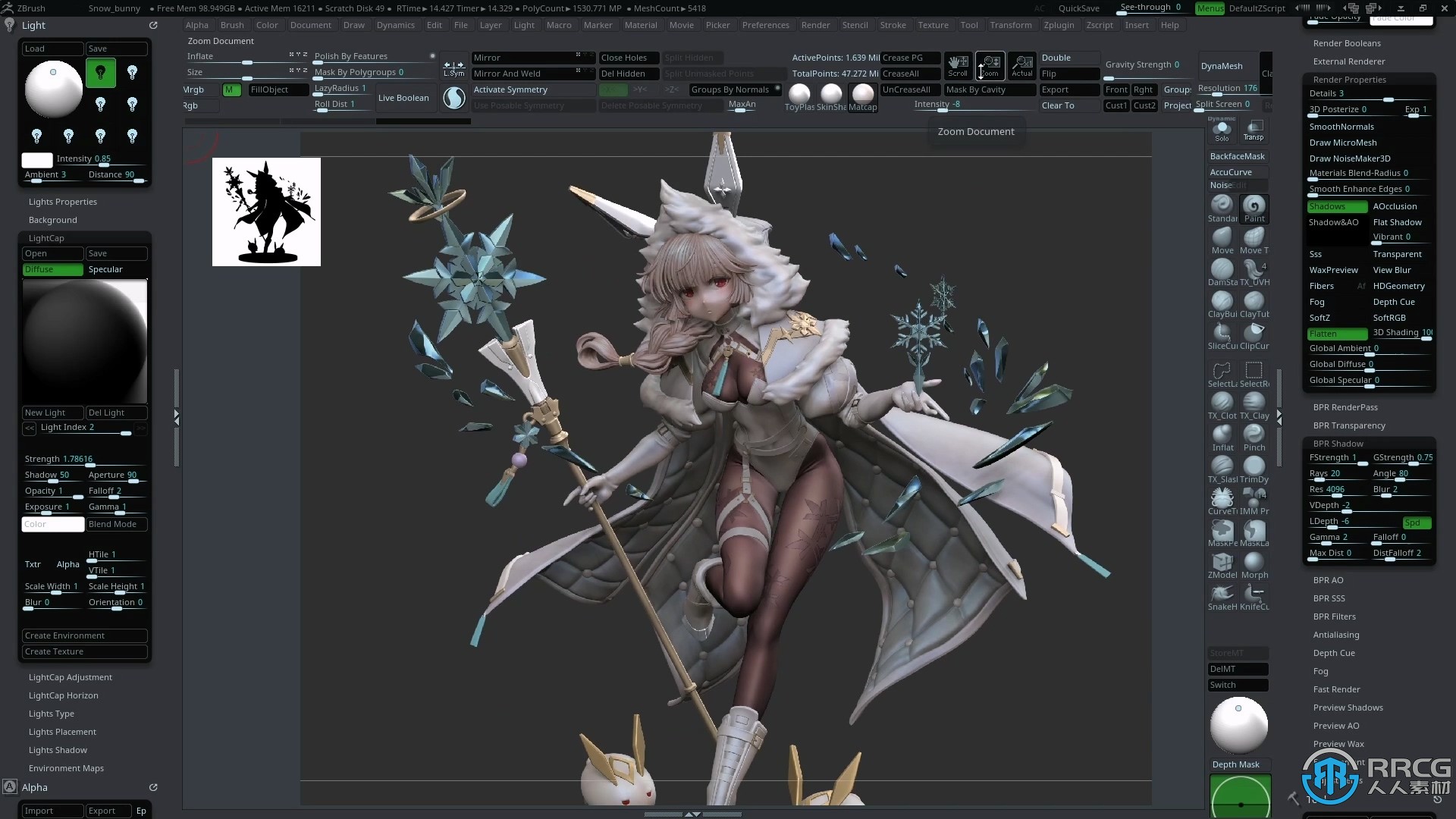 ZBrush将动漫人物转化为3D打印模型技术视频教程