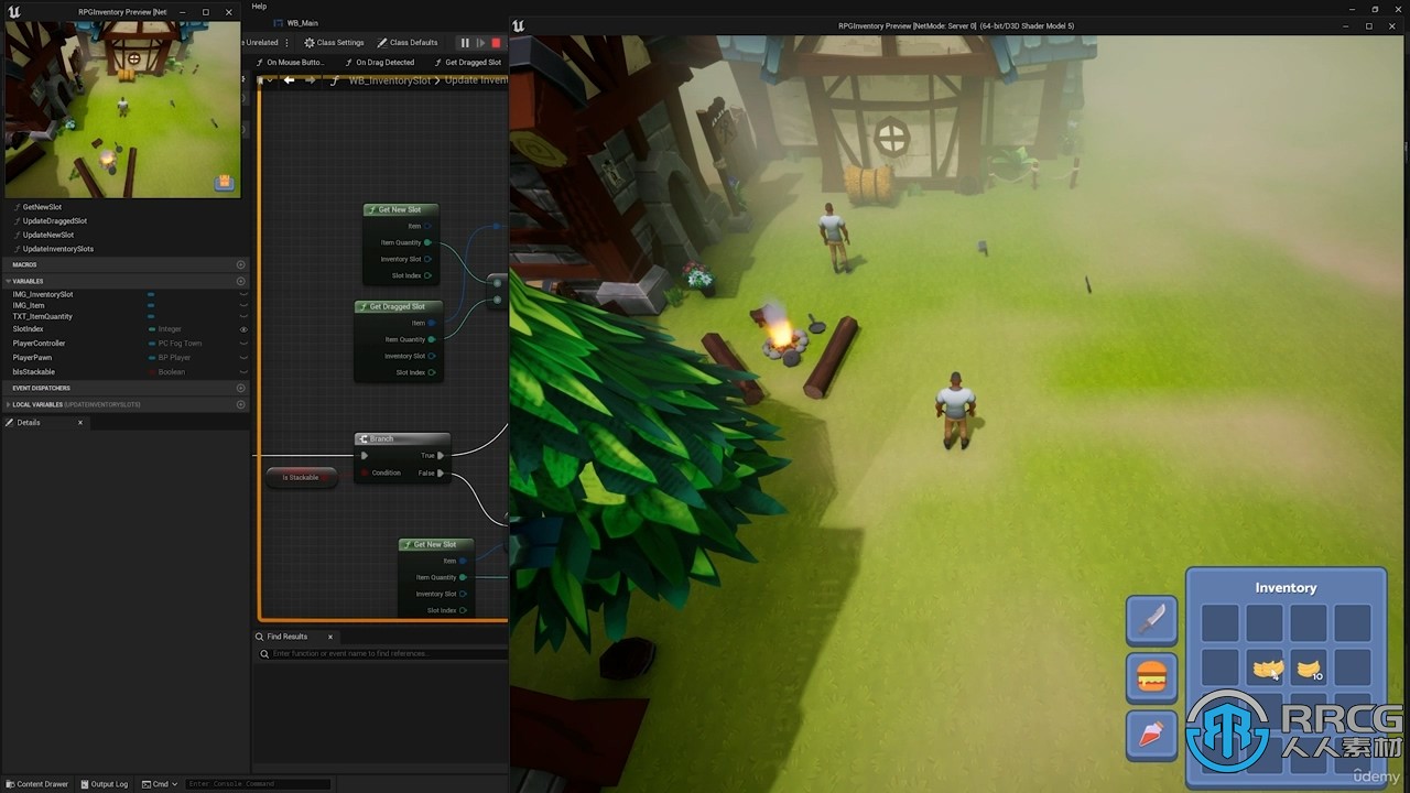 UE5虚幻引擎多人游戏物品栏库存系统蓝图制作视频教程