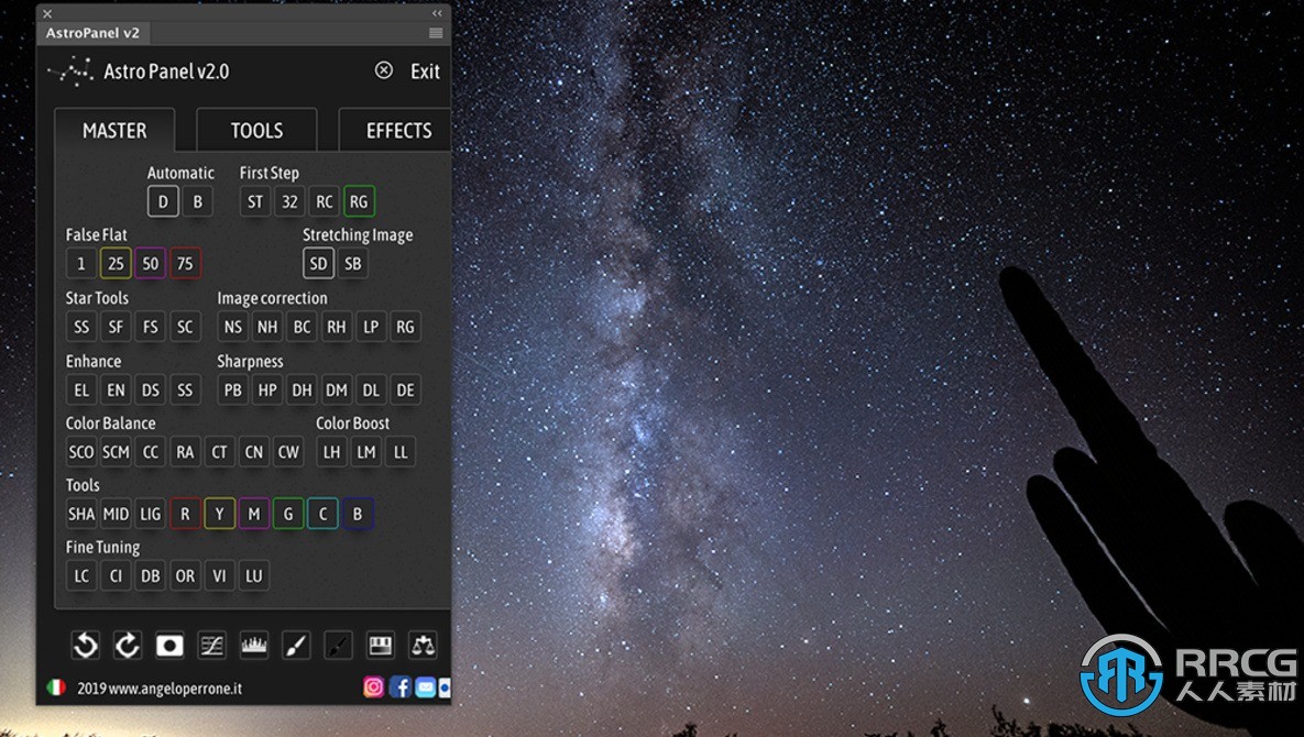 Astro Panel Pro强大天空银河夜景特效PS插件V6.0.2版