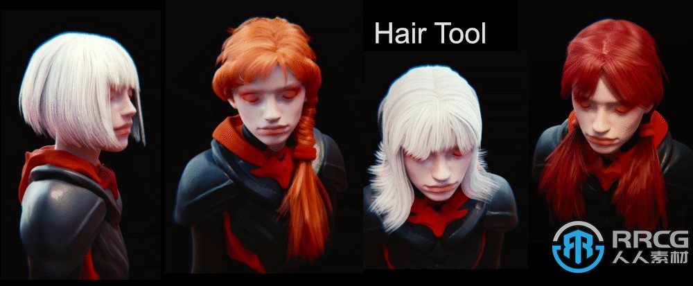 Hair Tool头发建模制作Blender插件V2.42版