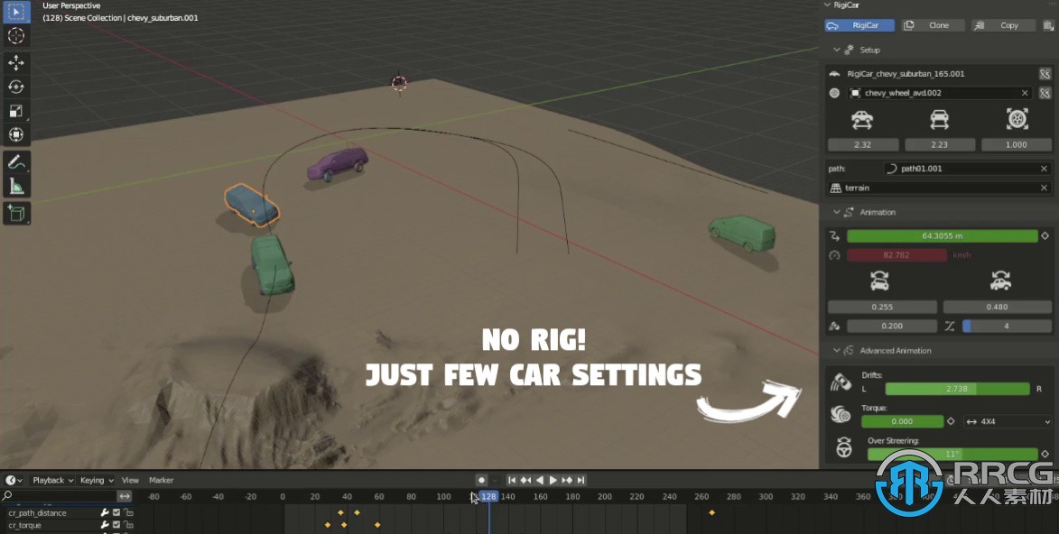 Rigicar车辆动画Blender插件V2.1.3版