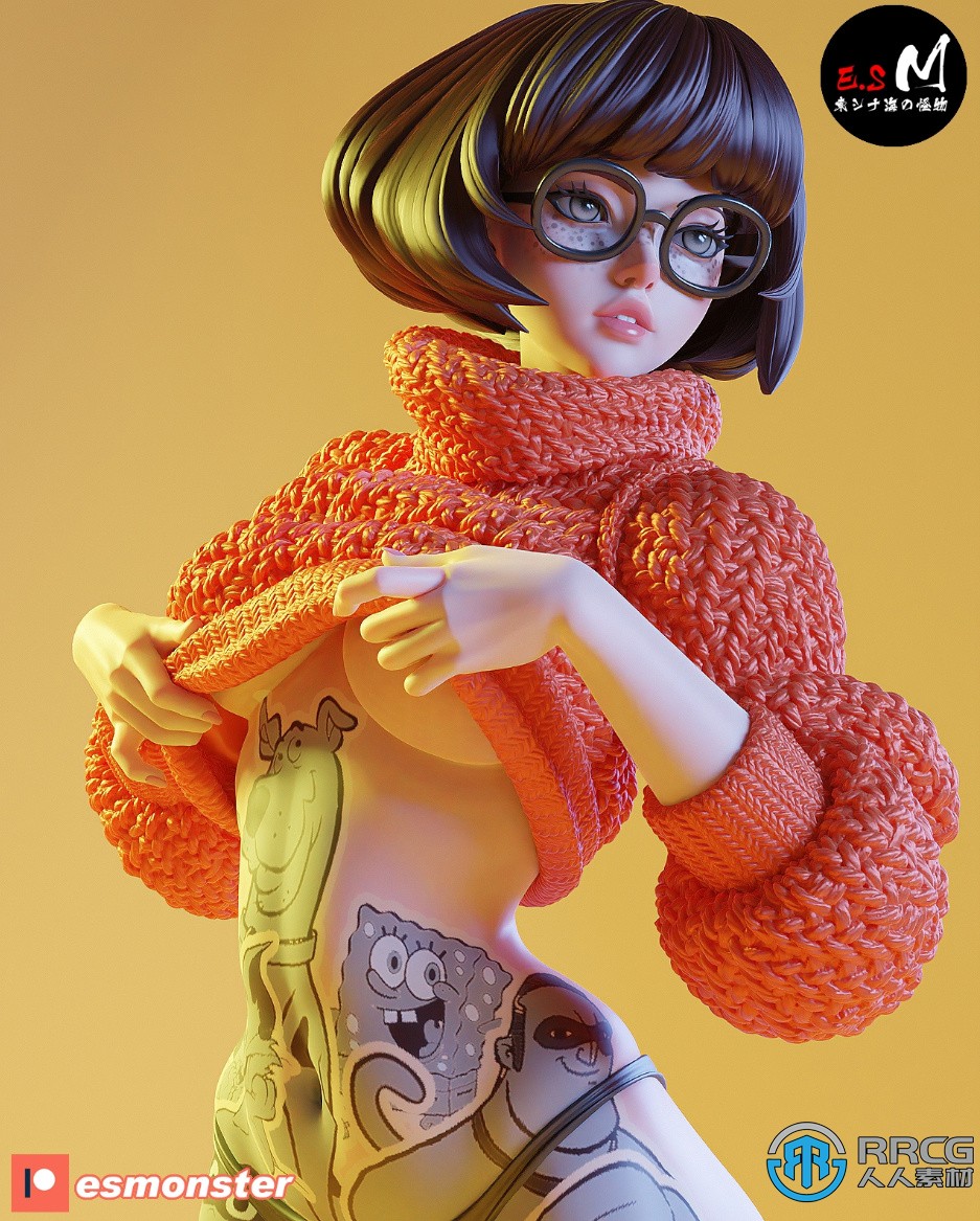 Velma《史酷比维尔玛的大冒险》动画角色雕塑3D打印模型