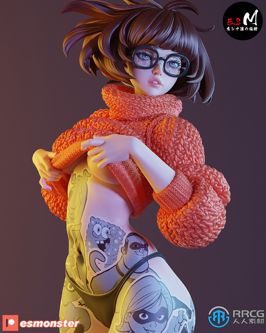 Velma《史酷比维尔玛的大冒险》动画角色雕塑3D打印模型