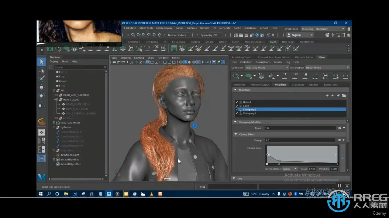 ZBrush逼真3D女性面孔雕刻建模渲染制作视频教程