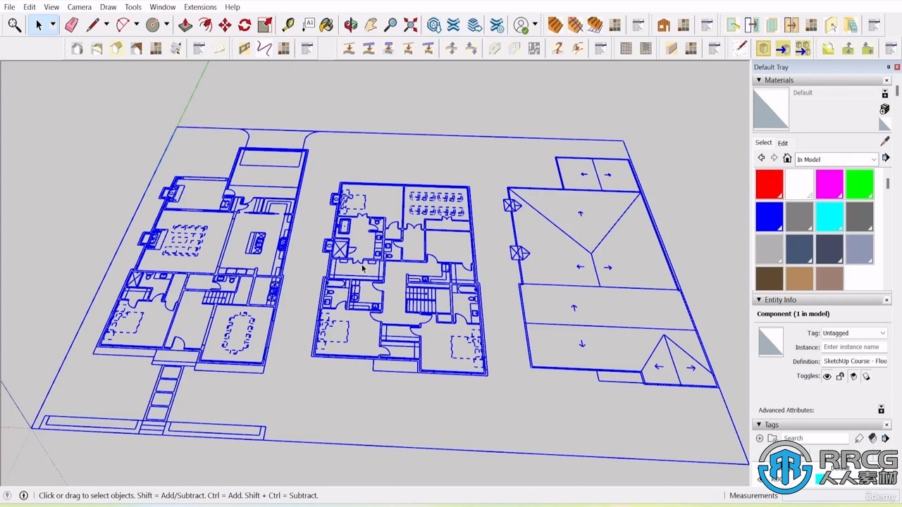 SketchUp房屋建造建筑师基础技能训练视频教程