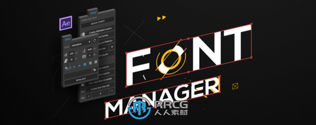 Font Manager字体动画AE脚本V2.0.1版