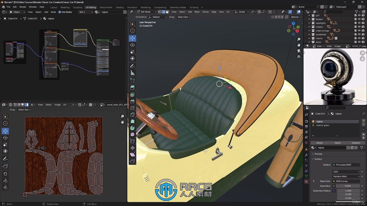 Blender经典老爷车完整建模制作流程视频教程