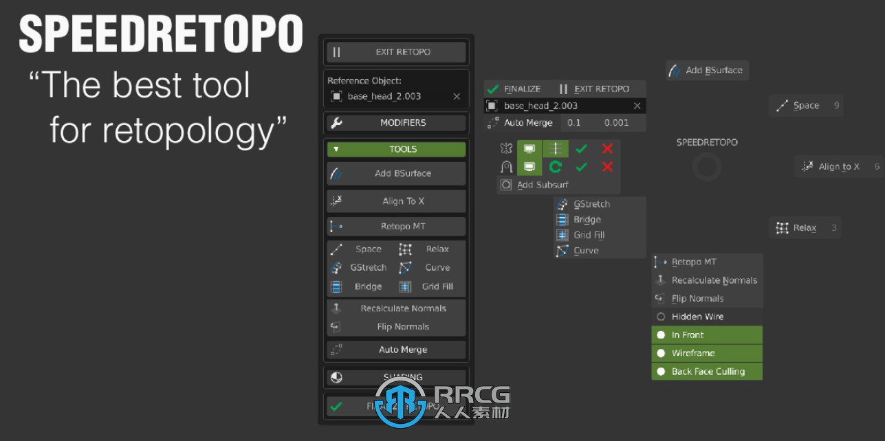 SpeedRetopo快速拓扑Blender插件V4.0.2版