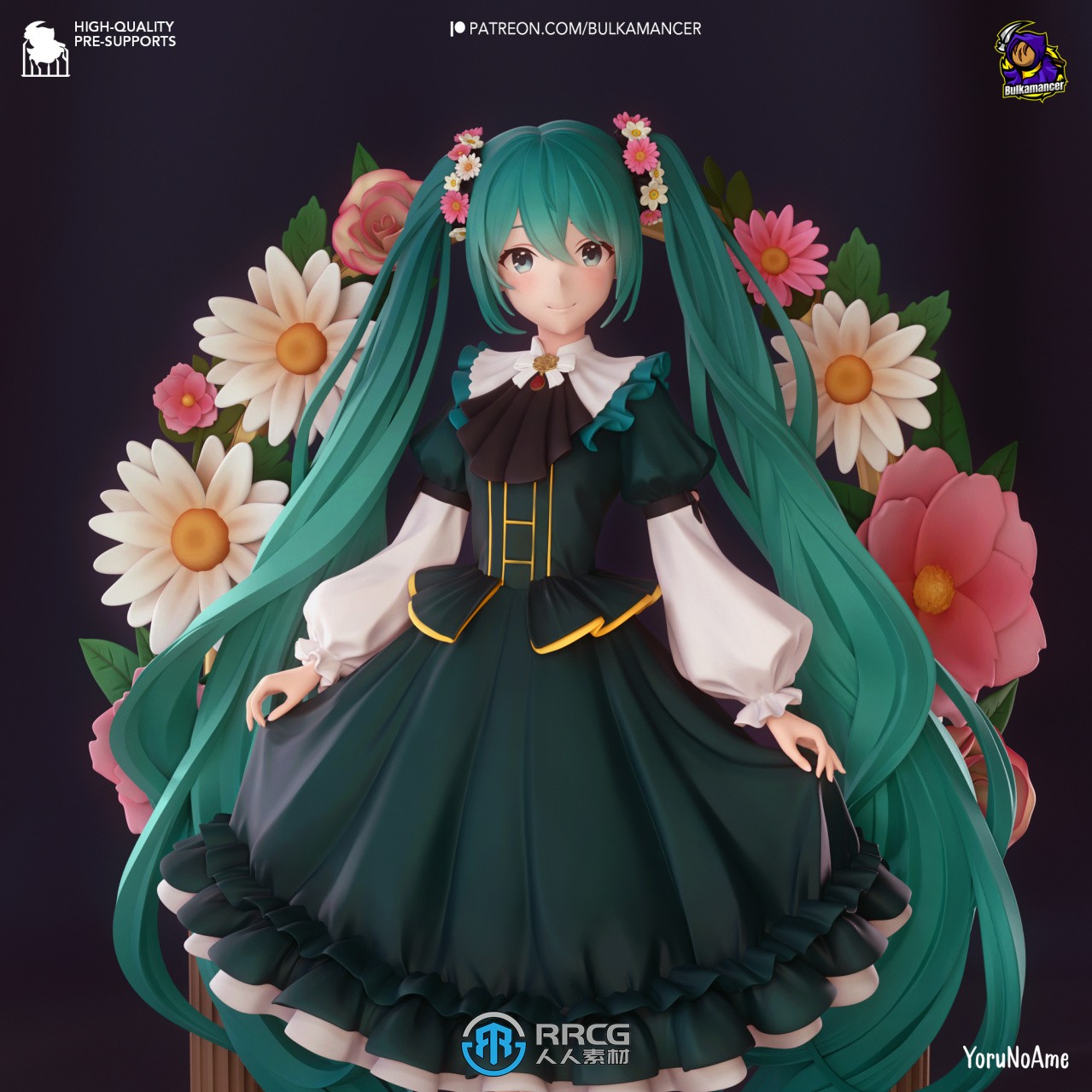 初音未来人物角色雕塑雕刻3D模型