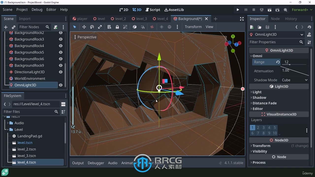 Godot 4引擎3D游戏开发核心技术训练视频教程