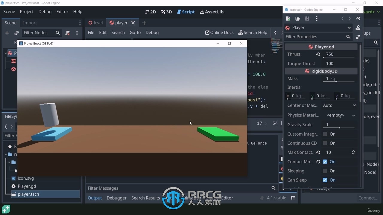 Godot 4引擎3D游戏开发核心技术训练视频教程