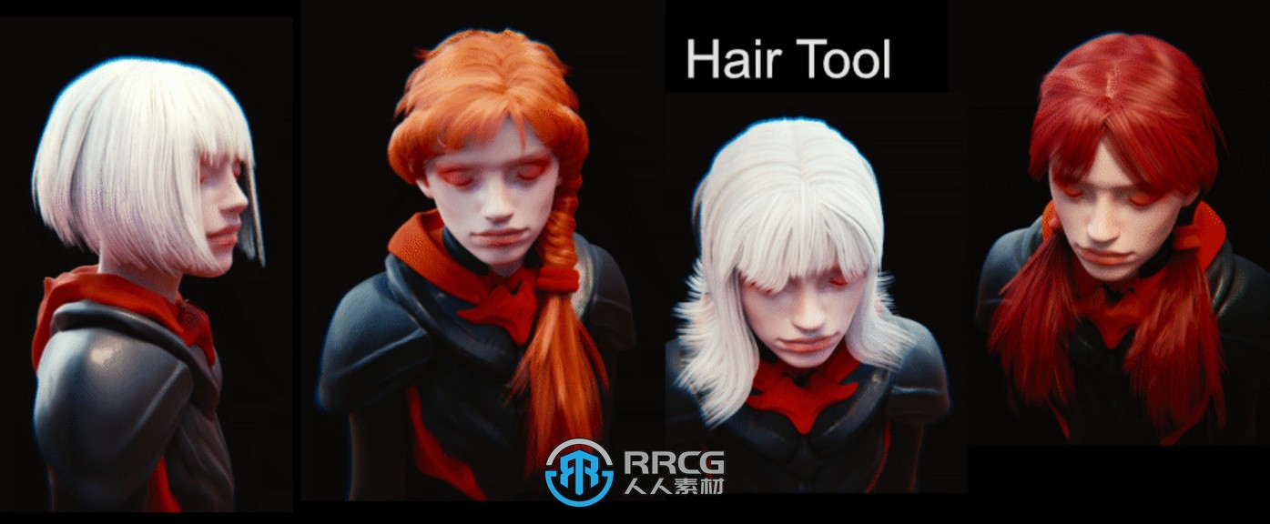 Hair Tool头发建模制作Blender插件V3.2.0版 附资料库