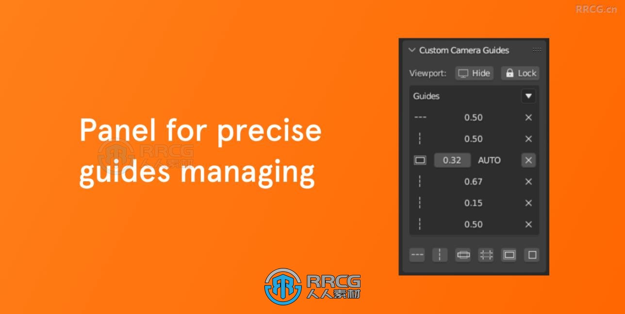 Custom Camera Guides自定义相机向导Blender插件V1.0.2版