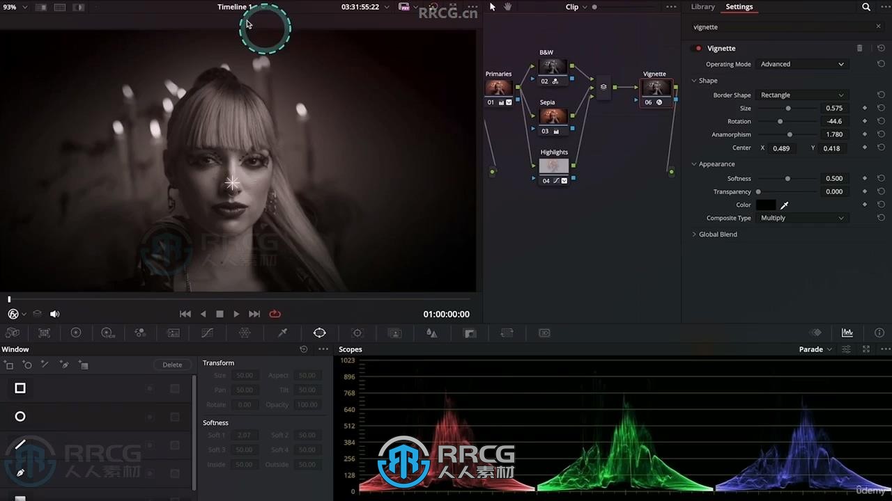 DaVinci Resolve 18.6影视色彩校正调色技术视频教程