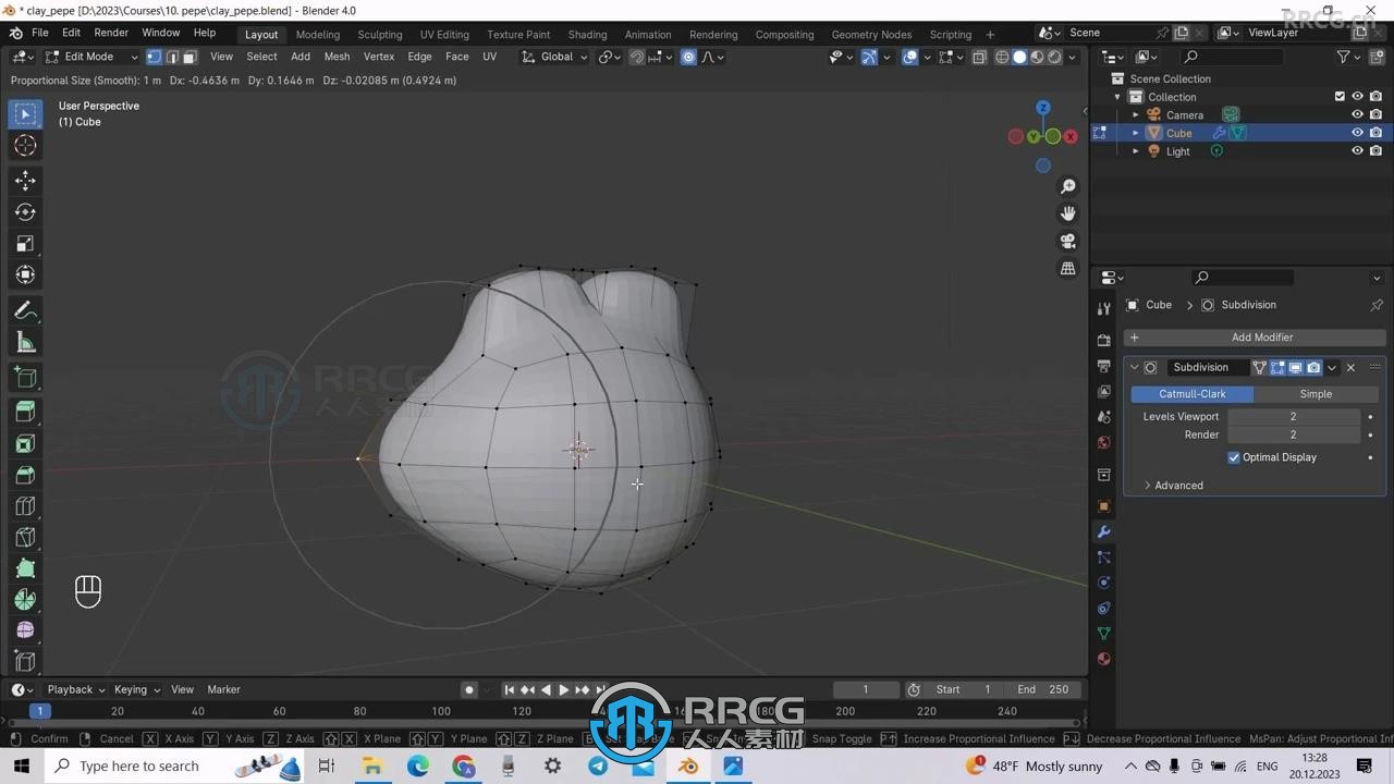 Blender 4.0粘土青蛙3D建模制作视频教程