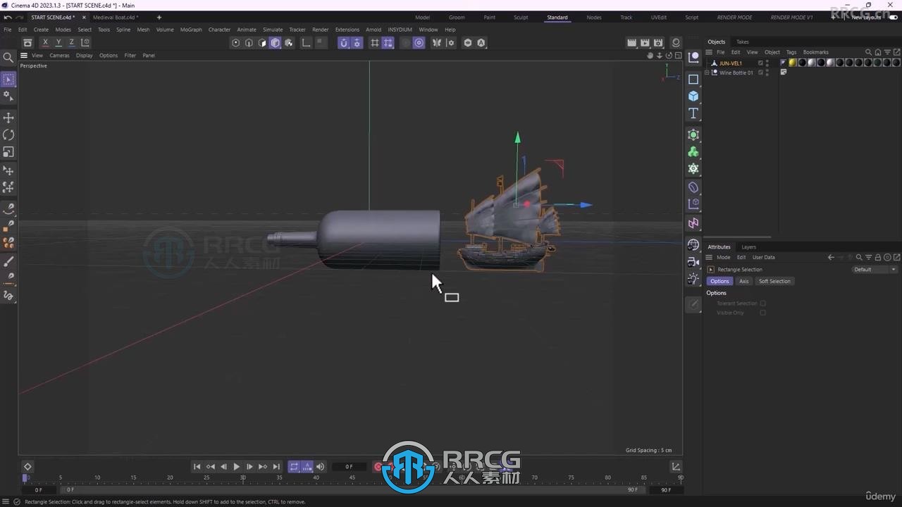 Cinema 4D瓶中浮船动画实例制作视频教程