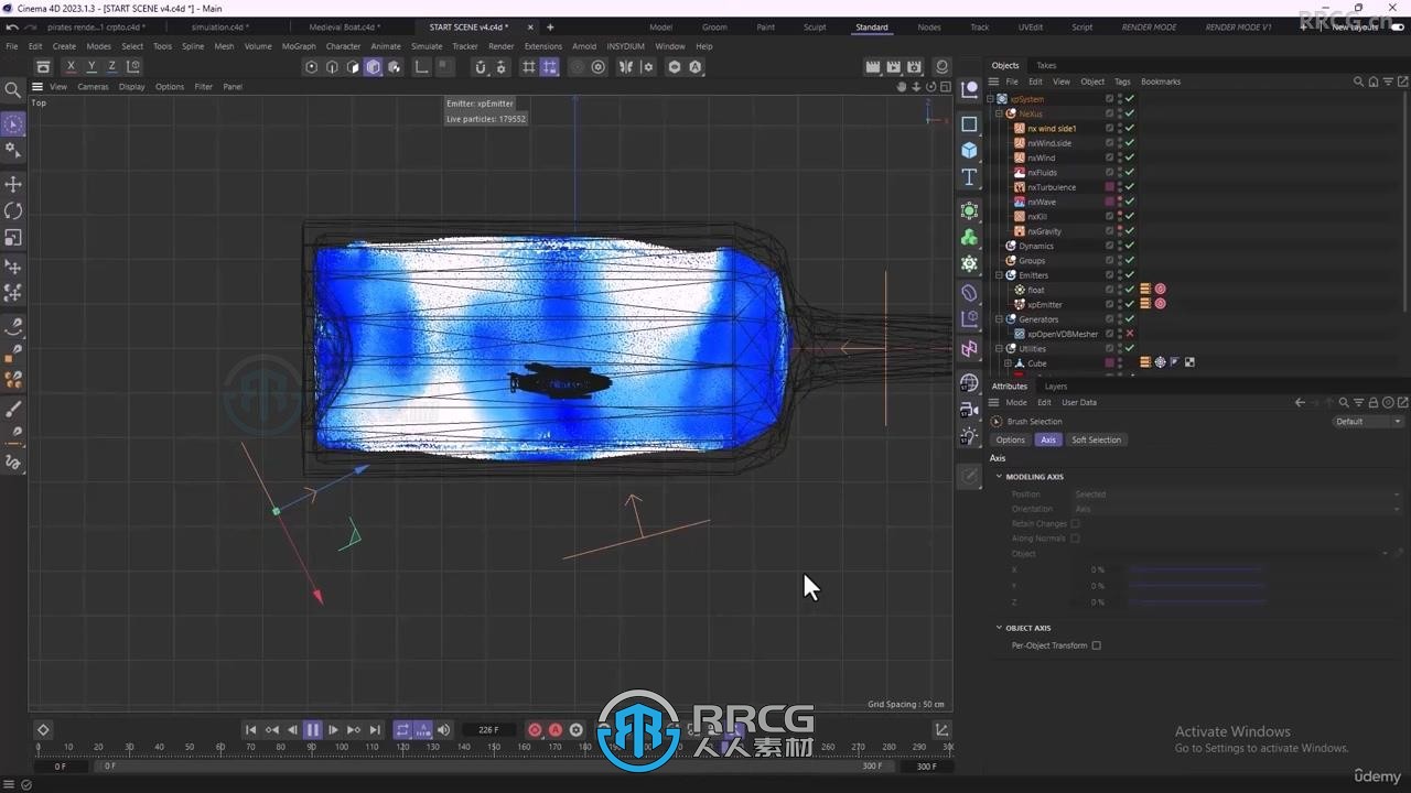 Cinema 4D瓶中浮船动画实例制作视频教程