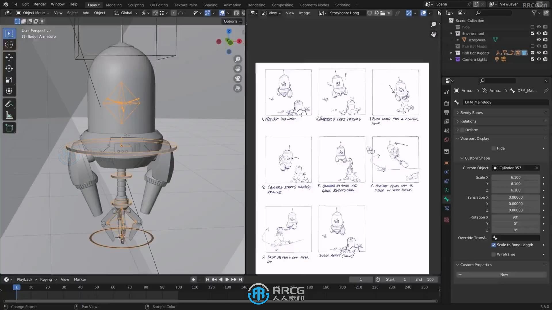 【中文字幕】Blender机器人星球硬表面建模全面技能训练视频教程