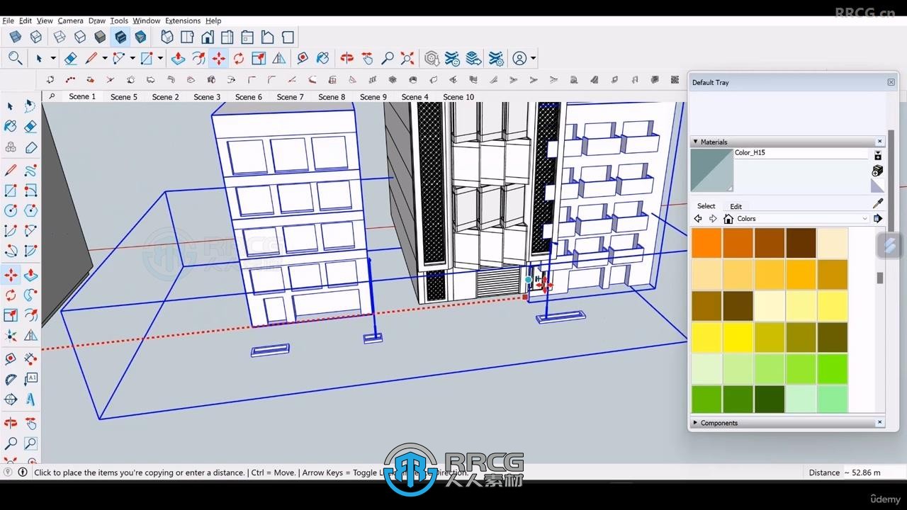 SketchUp建筑外立面建模设计训练视频教程