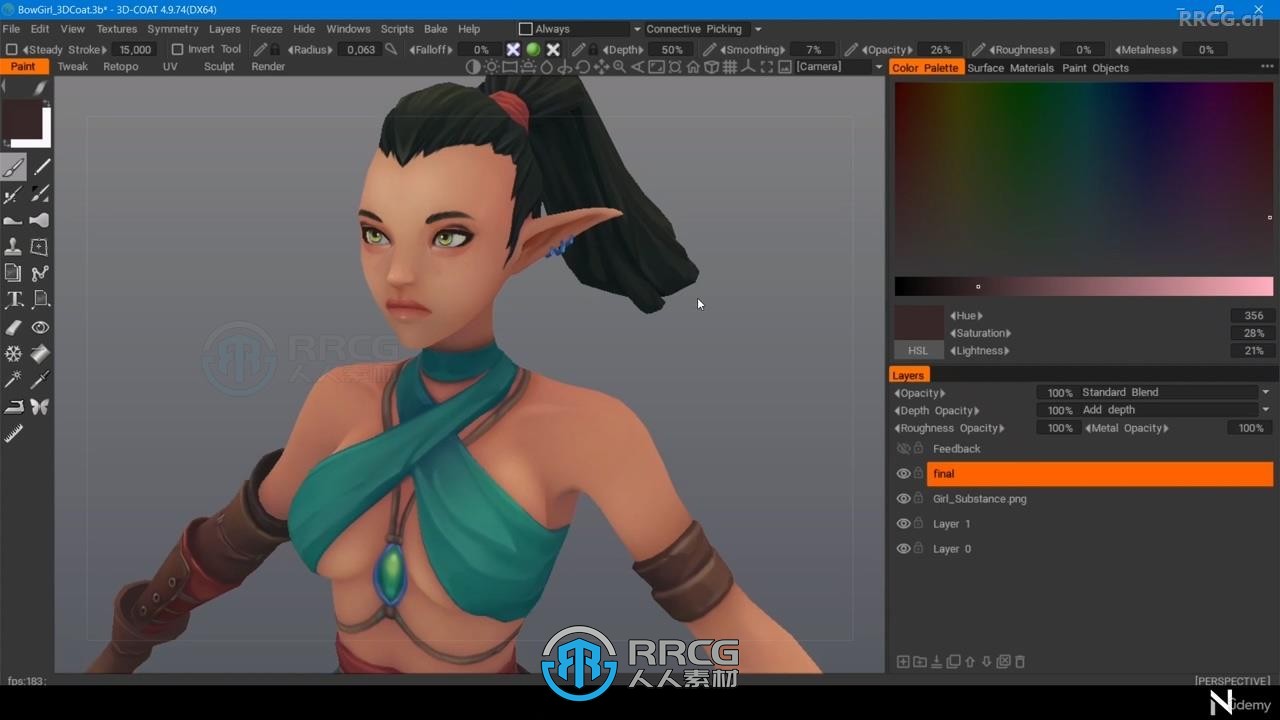 Substance Painter 3D角色纹理制作视频教程