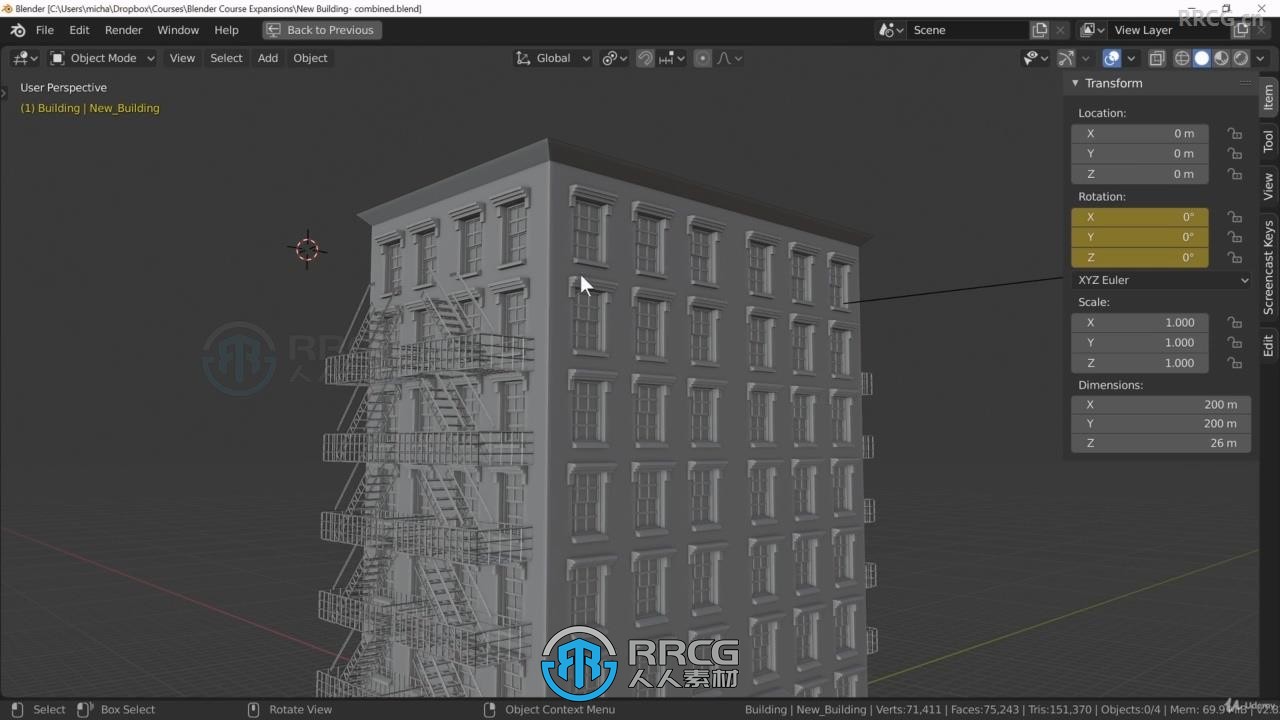 【中文字幕】Blender制作模型资产导入游戏引擎视频教程