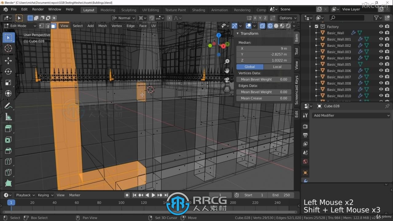 【中文字幕】Blender制作模型资产导入游戏引擎视频教程