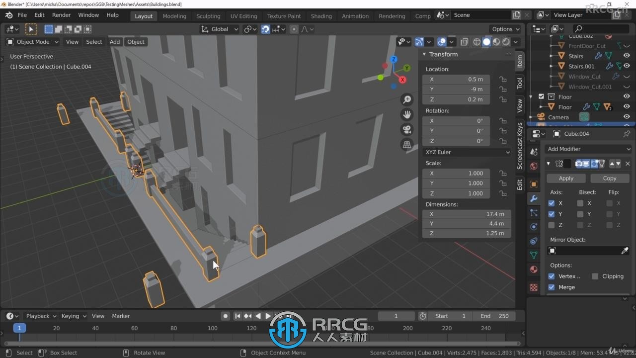 【中文字幕】Blender制作模型资产导入游戏引擎视频教程