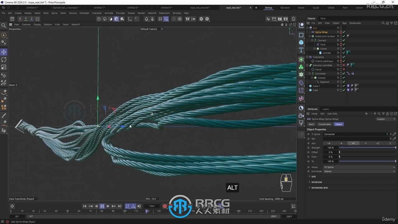 C4D逼真物理仿真模拟动画实例制作训练视频教程