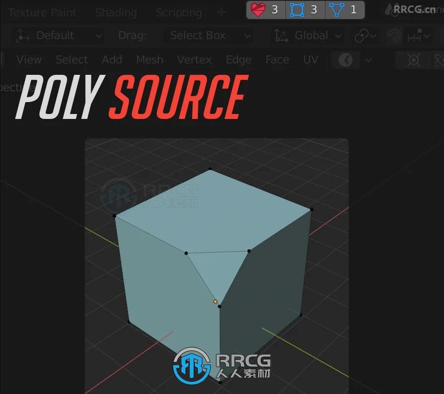 Poly Source多边形数量控制Blender插件V4.0.6版