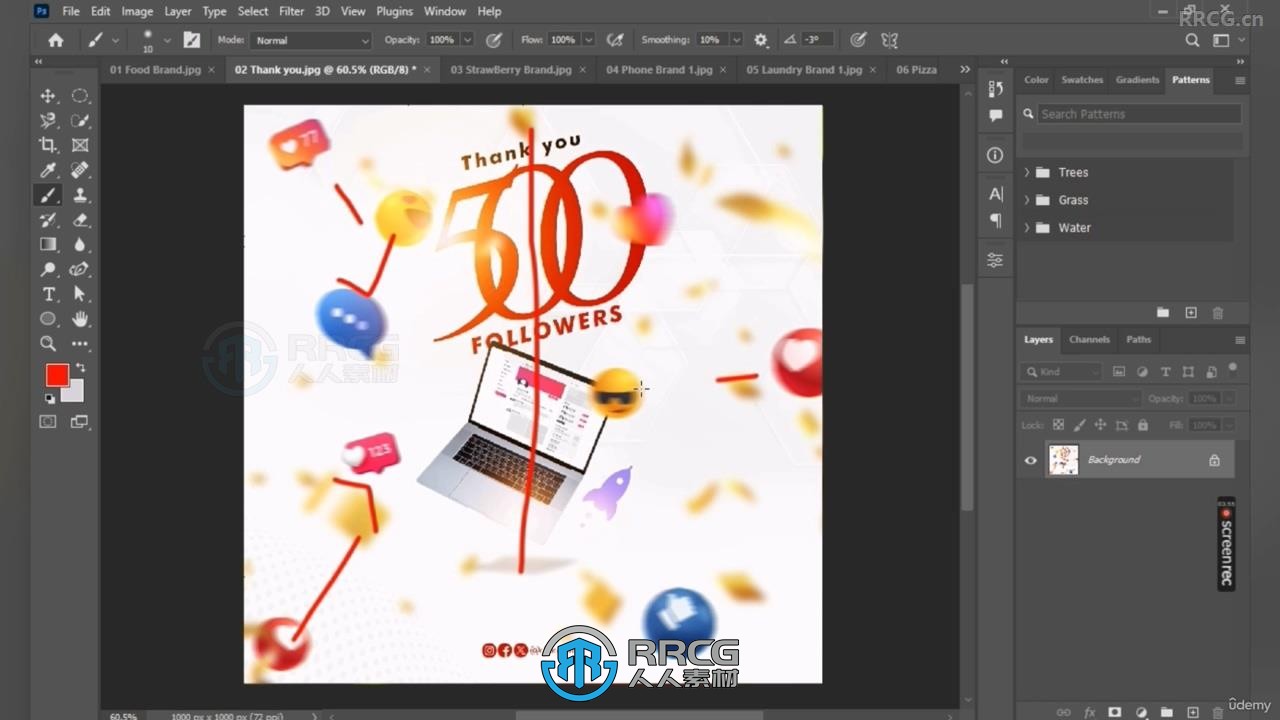 Photoshop CC社交媒体横幅广告设计视频教程