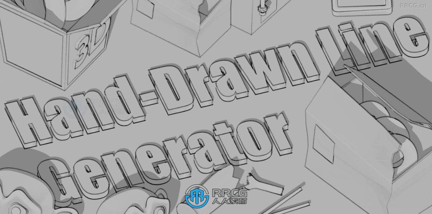 Hand Drawn Line Generator手绘线条生成器Blender插件V2.4版