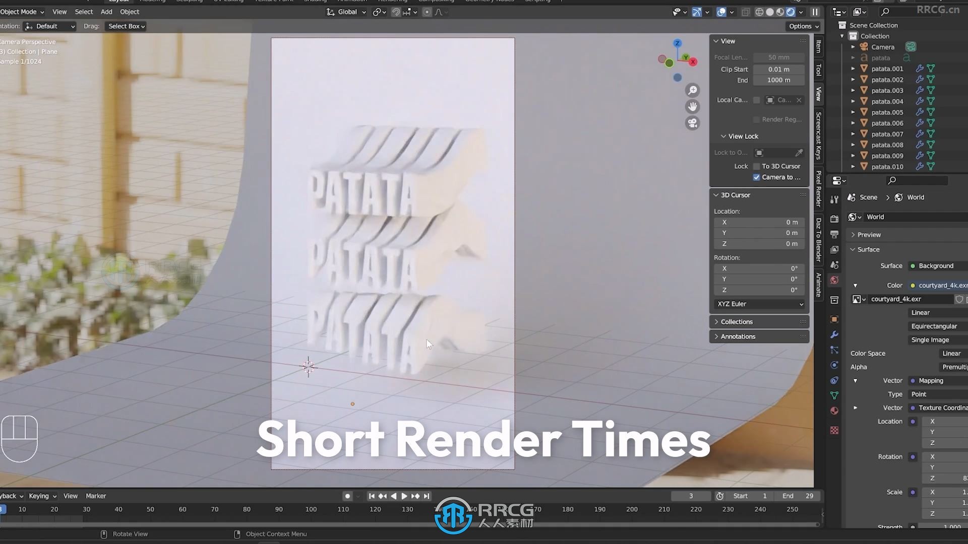 Blender动态文字排版动画制作视频教程