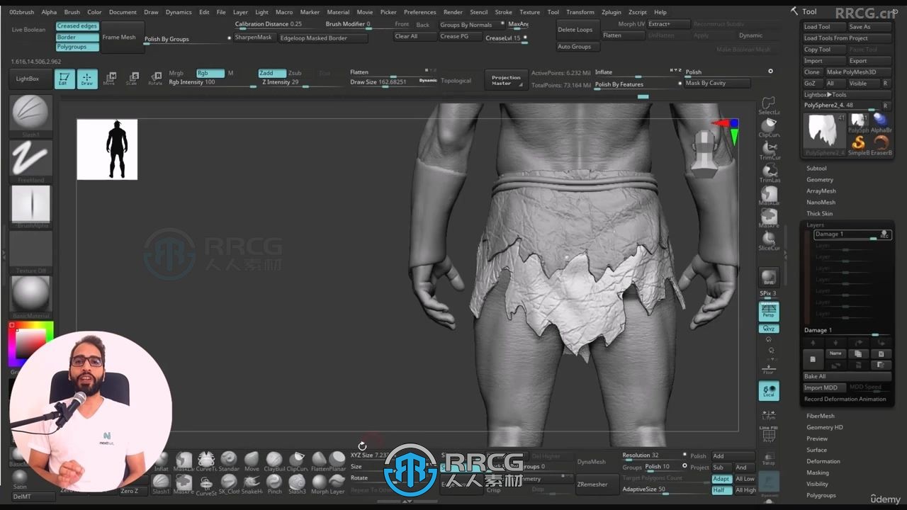 ZBrush游戏角色高精度数字雕刻核心技术视频教程