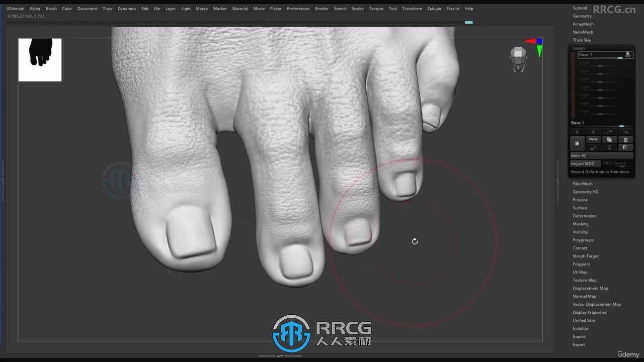 ZBrush游戏角色高精度数字雕刻核心技术视频教程