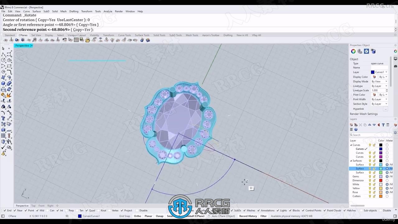 Rhino 3D珠宝CAD设计终极指南视频教程