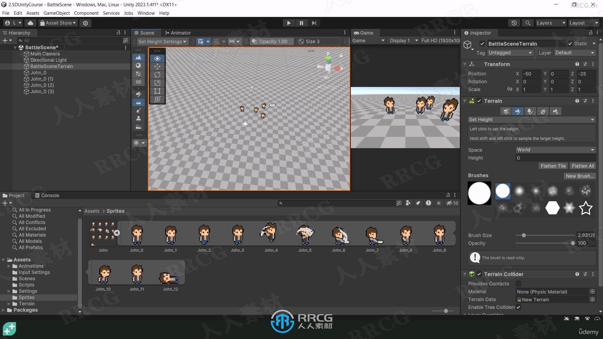 Unity 2.5D回合制RPG角色扮演游戏开发制作视频教程