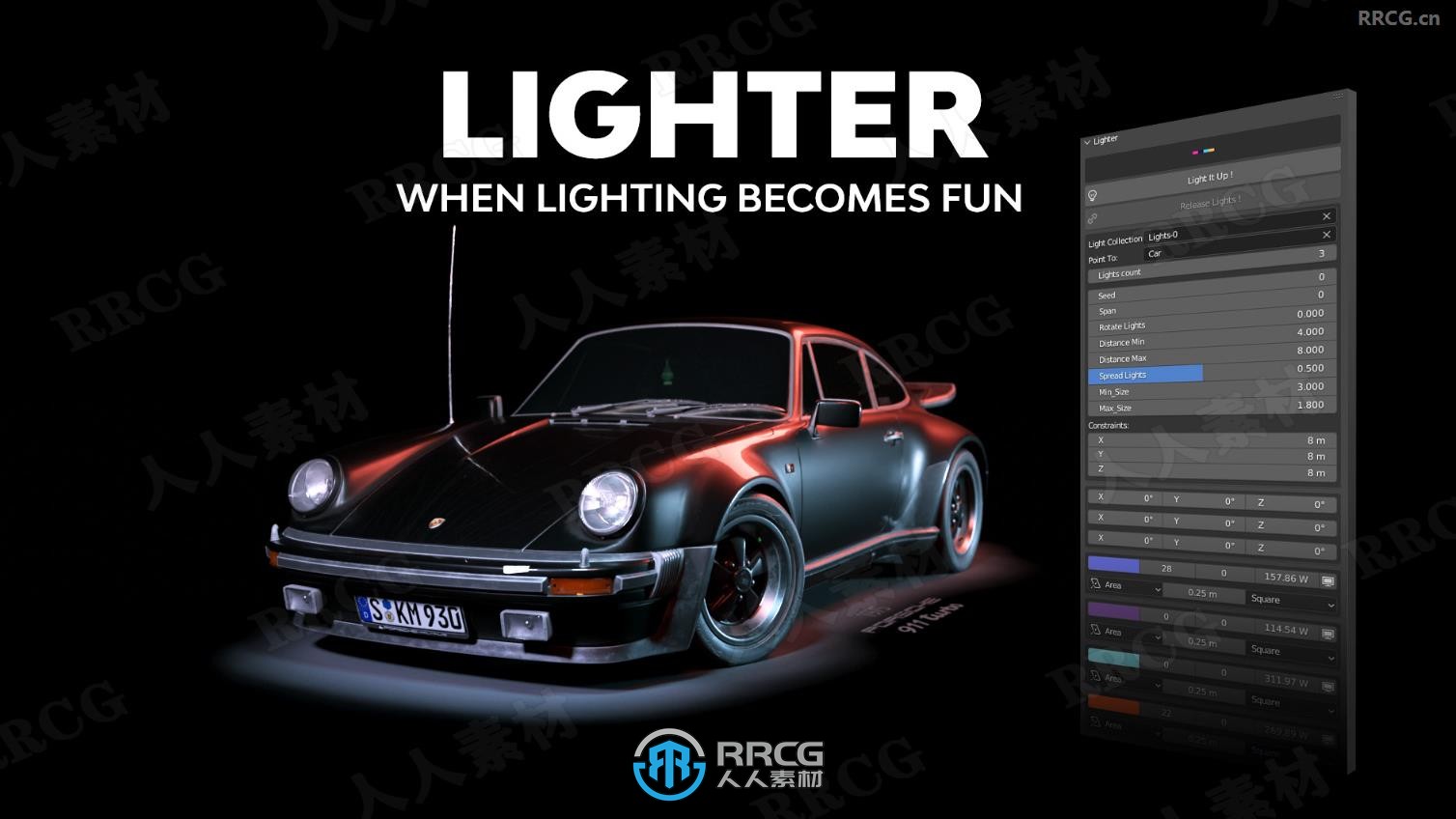 Lighter灯光照明高效设置Blender插件V2.0.4版